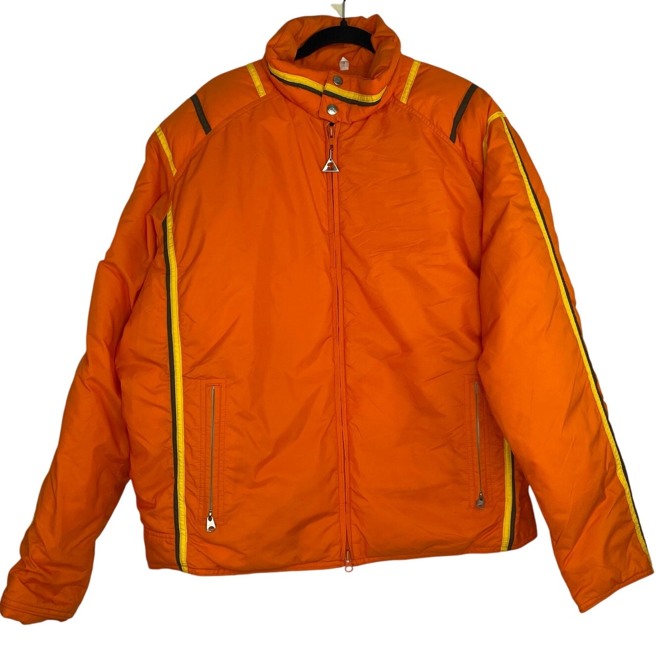 Vtg Gerry Bright Orange Down Fill Mountain Work Jacket Men's Xl Made In Usa
